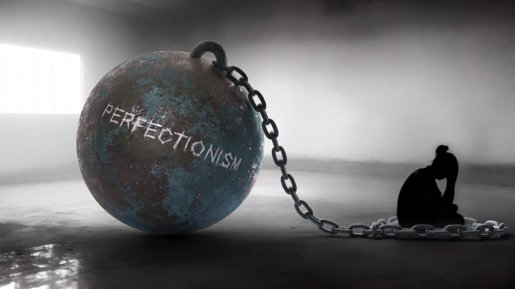 A symbolic weight labeled perfectionism