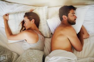 frustrated,couple,,bed,and,argument,above,with,fight,,disagreement,or